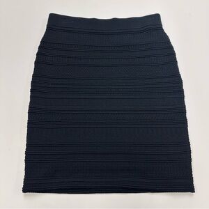 Women’s Navy Textured Knit Pencil Skirt